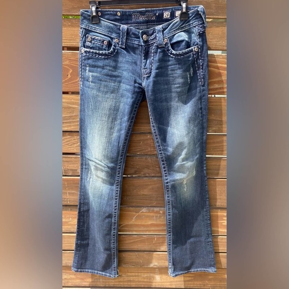 Miss Me Embellished Low Rise Denim Bootcut Jean - Picture 2 of 10